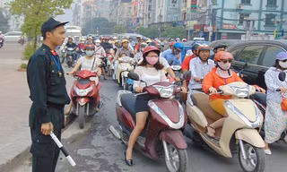 CSGT Hà Nội được tăng cường 500 học viên “giảm nhiệt” giao thông cuối năm. Ảnh: Trọng Đảng