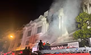 Hiện trường vụ cháy. Ảnh: T.A