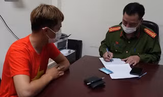 Cơ quan công an làm việc với đối tượng.