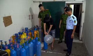 Thủ đoạn tinh vi của chủ cơ sở kinh doanh bóng cười vừa bị triệt phá tại Hà Nội