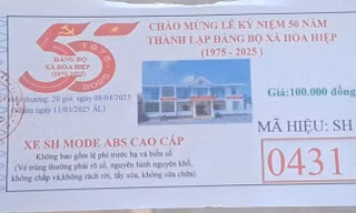 Tự ý phát hành vé có thưởng chào mừng kỷ niệm ngày thành lập Đảng bộ xã