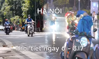 Hà Nội ngày có lúc nắng gắt, xen kẽ có mưa dông 