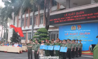 Công an Bình Dương ra quân hành động mừng 90 năm thành lập Đoàn