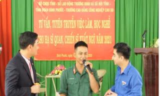 Tỉnh đoàn Bình Phước kết nối tìm việc cho bộ đội xuất ngũ