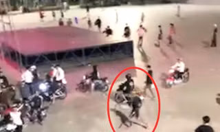 Nhóm thanh niên mang hung khí gây náo loạn khu trung tâm hội nghị ở Bình Dương