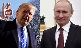 Tổng thống Nga Vladimir Putin (phải) và Tổng thống Mỹ Donald Trump. Ảnh: Reuters.