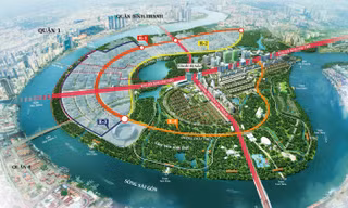Cận cảnh những con đường 'dát vàng' ở Thủ Thiêm