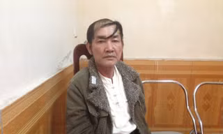 Trương Phúc Hưng tại cơ quan công an. Ảnh: TQ