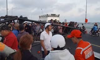 Cấm lưu thông cầu Cửa Lấp sau vụ cần cẩu đè chết người