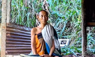 Hình ảnh về căn chòi nơi ông Thích Minh Tuệ ẩn tu