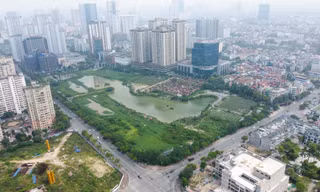 Toàn cảnh công viên hồ điều hoà nghìn tỷ ở Thủ đô bỏ hoang sau nhiều năm được khởi công