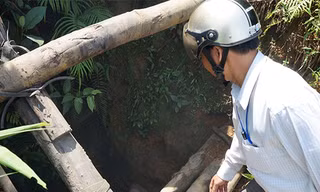 Khu vực hầm bị sập ở độ sâu hàng trăm mét nên việc tìm kiếm gặp nhiều khó khăn. Ảnh: Thu Bồn/ VnExpress