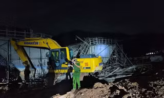 Sập cầu chui dự án cao tốc Tuyên Quang-Hà Giang