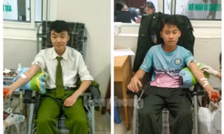 Hai đoàn viên công an Yên Bái kịp thời hiến máu giúp cụ ông mổ cấp cứu 