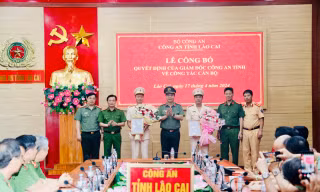 Công bố quyết định điều động, bổ nhiệm cán bộ công an tỉnh Lào Cai