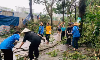 Nỗ lực khắc phục nhanh hậu quả cơn bão số 3 tại khu đô thị đông dân nhất Thủ đô