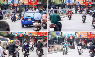 Điều chỉnh giao thông phố Kim Ngưu, hàng loạt phương tiện đi ngược chiều bất chấp biển cấm