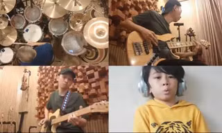 Bài hát được hưởng ứng từ rất nhiều nghệ sĩ (ảnh cắt từ clip)
