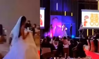 Cô dâu xứ Đài khiến cả hội trường ngỡ ngàng vì bỏ chạy khỏi lễ đường ngay trong đám cưới