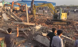 Hiện trường vụ tai nạn lao động tại Đồng Nai chiều 14/5