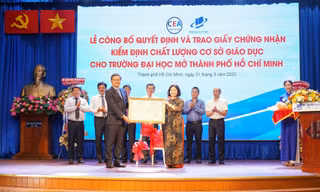 Trường ĐH Mở TPHCM đạt chuẩn kiểm định chất lượng chu kỳ 2