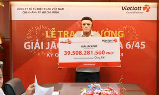 Ông P.K. nhận sốt tiền trúng độc đắc hơn 39,5 tỷ đồng.