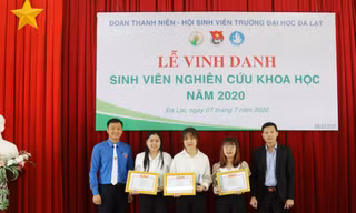 Trường ĐH Đà Lạt: Vinh danh sinh viên nghiên cứu khoa học năm 2020