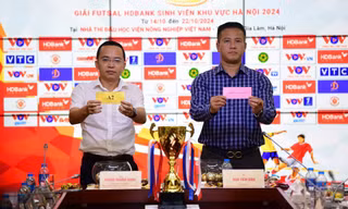 12 đội bóng tham dự giải futsal sinh viên khu vực Hà Nội 2024 