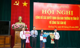 Công bố quyết định của Ban Thường vụ Tỉnh ủy Quảng Trị về công tác cán bộ