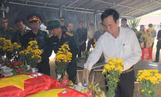 12 hài cốt liệt sĩ được tìm thấy ở Chiến khu xưa Ba Lòng.