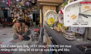 Bộ sưu tập 1.000 đồng hồ từ phế liệu của người đàn ông ở TP.HCM