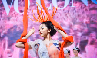 Dàn mẫu Việt hóa chim hồng hạc trên sàn catwalk
