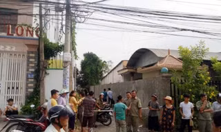 Hiện trường được phong tỏa để khám nghiệm tử thi