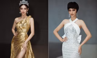 Lương Thuỳ Linh diện váy dạ hội lộng lẫy tựa 'nữ thần', Kiều Loan cá tính với tóc tém