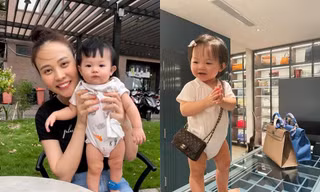 Lần đầu đeo túi hiệu của bé Suchin nhà Cường Đôla có gì đặc biệt mà ai cũng trầm trồ?