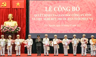 Nhiều lãnh đạo công an ở Thái Nguyên xin nghỉ hưu trước thời hạn