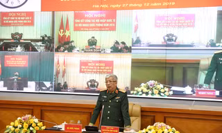 Thượng tướng Nguyễn Chí Vịnh phát biểu tại hội nghị