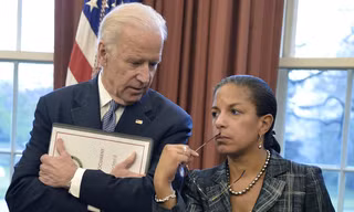 Cựu Cố vấn An ninh Quốc gia Susan Rice (phải) và ông Joe Biden. Ảnh: Getty Images