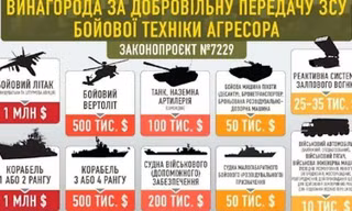 Thông báo treo thưởng của Ukraine trên trang web của Rada. Ảnh: Telegram