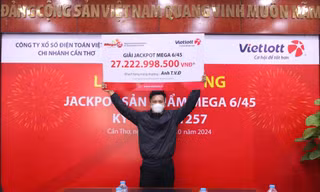 Người đàn ông ở Cần Thơ chỉ đeo khẩu trang nhận giải Vietlott hơn 27 tỷ