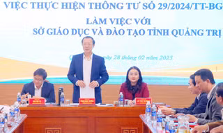 Bộ GD – ĐT kiểm tra việc thực hiện thông tư 29 tại Quảng Trị: Quyết liệt quản lý dạy thêm, học thêm