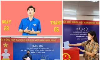 Nghệ sĩ Việt dậy sớm đi bầu cử với thông điệp 'Bầu cử trách nhiệm, chống dịch toàn diện'