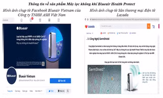 Sản phẩm được quảng cáo có khả năngngăn ngừa và diệt được virus Corona