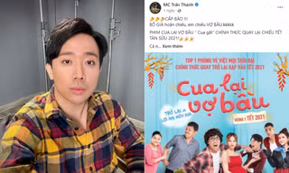 Trấn Thành gây tranh cãi khi kêu gọi khán giả ra rạp xem phim cũ “Cua Lại Vợ Bầu” dịp Tết