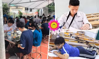 Sĩ tử được hỗ trợ cơm trưa, bố trí phòng thi riêng đặc biệt với giường y tế