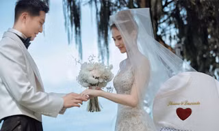Lễ phục đám cưới Đậu Kiêu - Hà Siêu Liên: Thiết kế tinh xảo, cài cắm ẩn ý đặc biệt