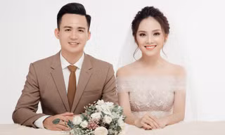 Ảnh cưới lung linh của Top 10 HHVN Tố Như và 'hot boy cảnh sát'