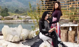 Lệ Hằng, Lan Hương khoe dáng tuyệt đẹp với áo dài ở 'Dubai Việt Nam'