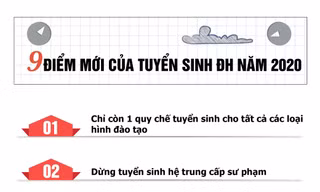 Điểm mới tuyển sinh ĐH năm 2020: Thí sinh cần lưu ý những gì?