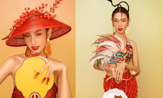 Hoa hậu Thuỳ Tiên diện áo yếm khoe vai trần gợi cảm trước thềm năm mới